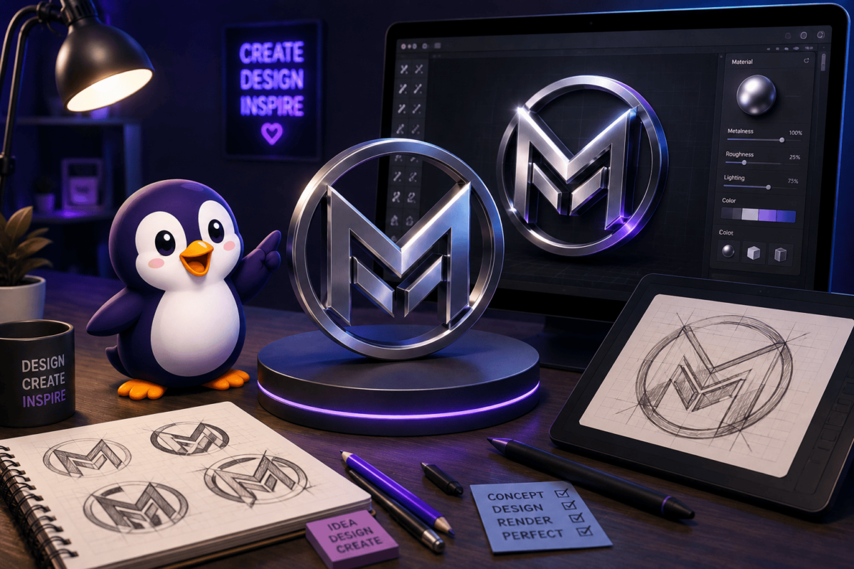 How to Design 3D Metallic Logos Using Free AI Tools