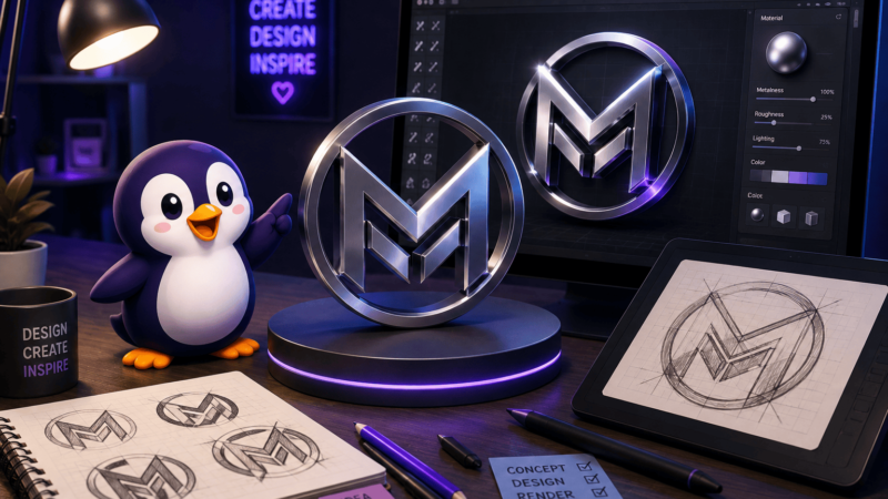 How to Design 3D Metallic Logos Using Free AI Tools