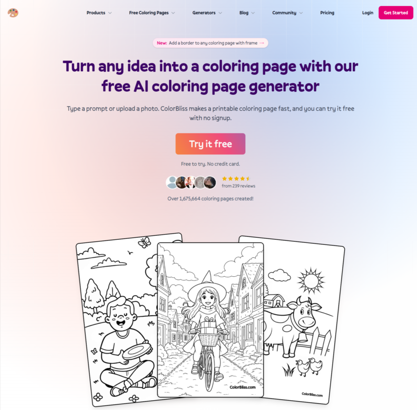 ColorBliss - AI Coloring Page Generator: Review, Pricing & Features